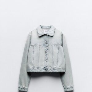 Zara Soft Blue Denim Jacket